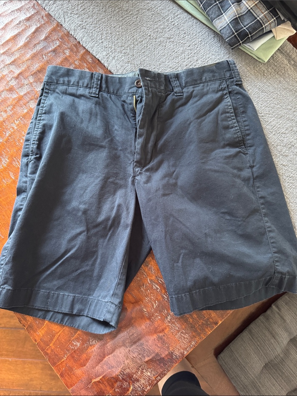 J. Crew Men's Navy Flat-Front Chino Shorts